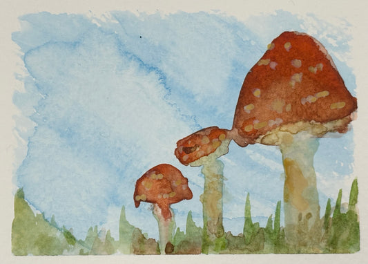 Artcard - Les Trois Champignons
