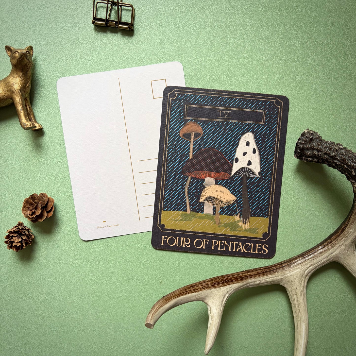 Postcard-Four of Pentacles