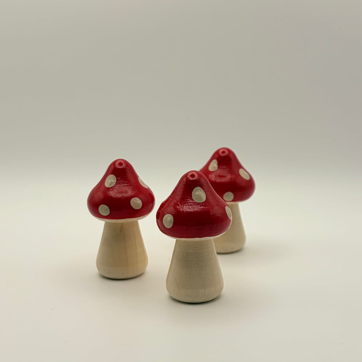 Mushrooms in Red Polka