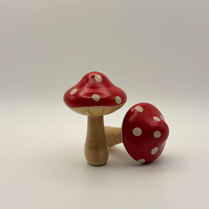 Mushrooms in Red Polka