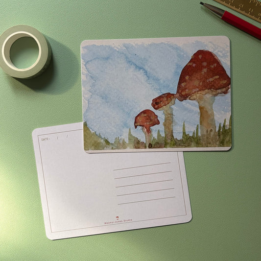 Postcard - Les Trois Champignons